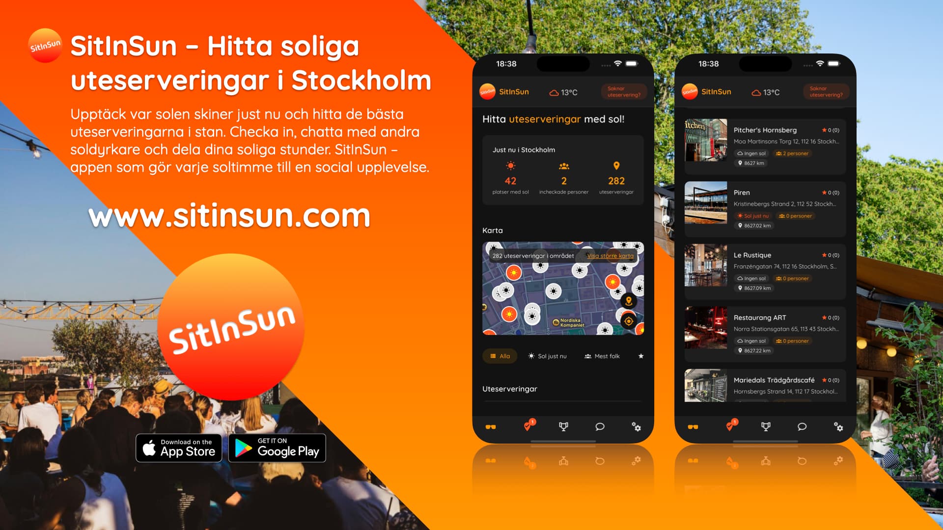SitInSun designad reklambild