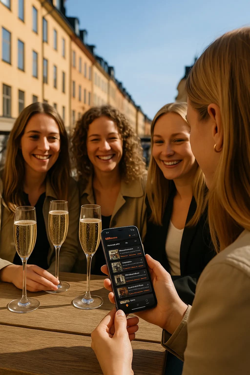 SitInSun-användare njuter av solen tillsammans i Stockholm